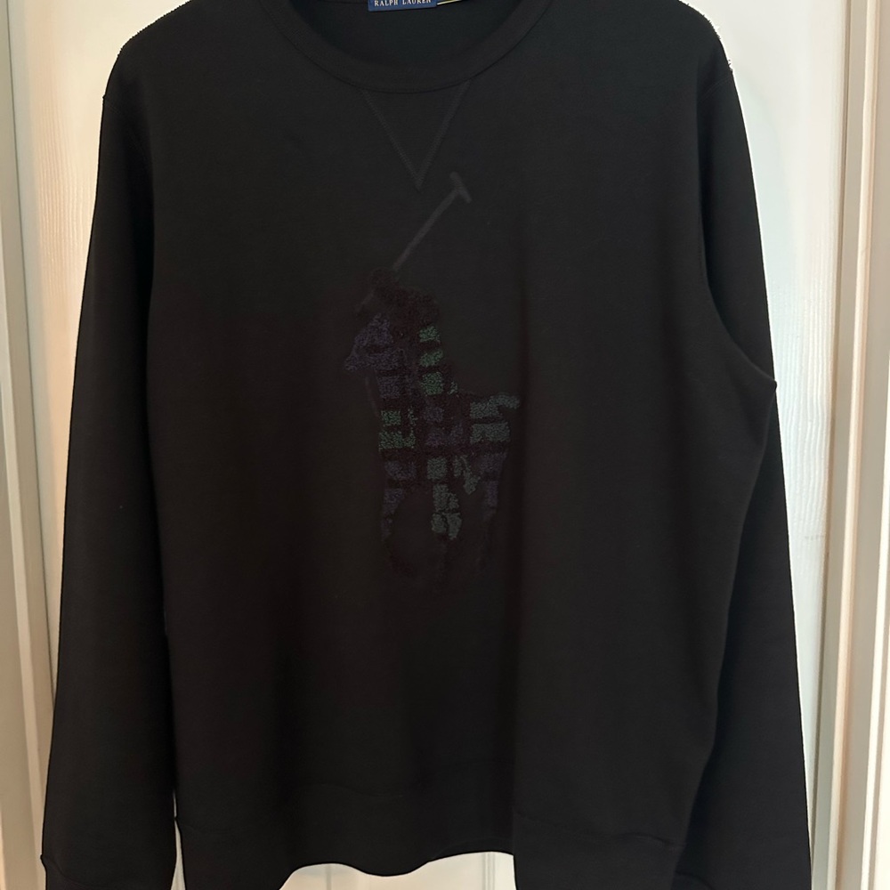 Ralph Lauren Men's Tartan Check Big Pony Embroidered Sweatshirt
